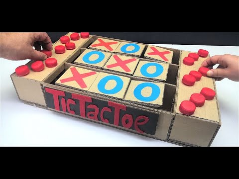 How to make a game of Tic Tac Toe from cardboard Board game