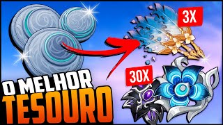 Pegue as 3 PENAS DE REROLL e 6 SETS COMPLETOS de Artefatos 5⭐(Rocha do Selo da Lua) | Genshin Impact