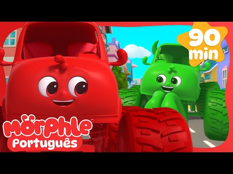 🔴 Morphle vs Orphle 🟢 Monster Trucks! | MARATONA DO MORPHLE! | Desenhos Animados em Português