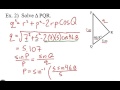 Sine and Cosine Law Applications