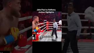Jake Paul holding for dear life to Still got knocked out  #boxing #anthonyjoshua #jakepaul #knockout