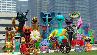 All Monsters from Poppy Playtime in the city chasing in Garry's Mod!