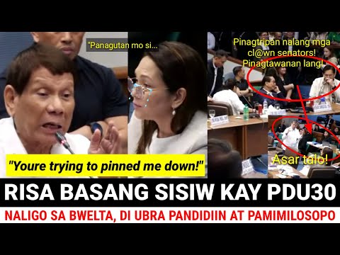 RISA BASANG SISIW KAY PDU30, NASIGAWAN SA BWELTA! HINDI UMUBRA PANDIDIIN KAY DU30 AT PAMIMILOSOPO!