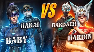 BABY & HAKAI VS BARDACH & HARDIN | ЖЕСТКАЯ ЗАРУБА МЕЖДУ ЮТУБЕРАМИ В FREE FIRE 😱