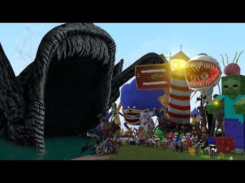 ZOONOMOLY SEA EATER VS ALL MONSTERS (Garry's Mod)