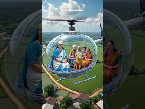 Grandma and the monkey built an ice helicopter 🧊 grandma ended tragically 😭 #ai #grandmother #ice
