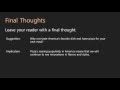 Final Thoughts in Essay Writing