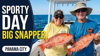 Sporty day catching red snapper with Collin, Cathy, Caitlin, Charles and Caleb.