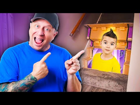 We Built a SECRET ROOM to Hide From Our Dad!