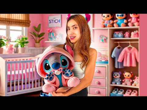 VIREI MAMÃE DO STITCH BEBÊ REALISTA POR 24 HORAS