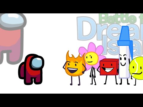 Mini Crewmate Kills BFDI Characters | Among Us