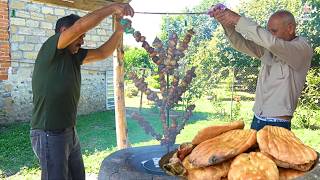 Azerbaijani Mountain Village Cooking | Tandoor Bread & Fire-Grilled Liver Kebab! 🔥