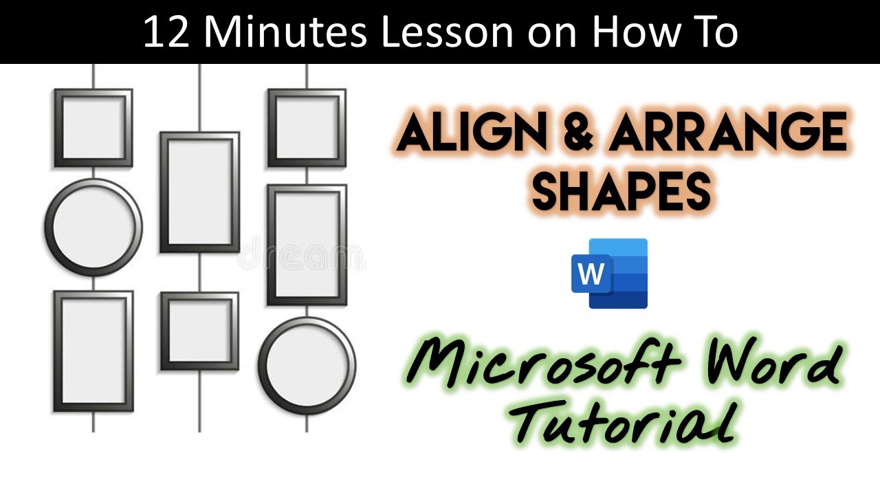 How To Align and Arrange Shapes in Microsoft Word Shapes Tool - The Teacher