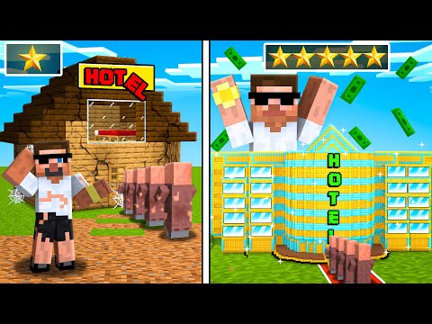 From Poor to Rich in Hotel Civilization in Minecraft..