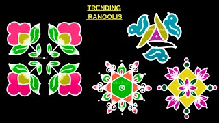 3 Must-Try Color Rangoli Designs | Perfect for Festivals or Daily Decor | Friday Muggulu designs