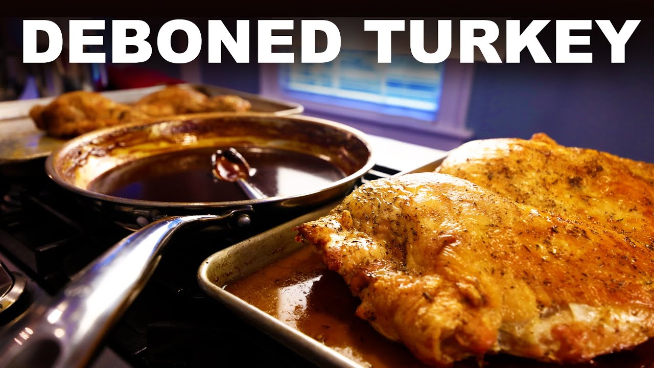 Fully deboned turkey demi glac made with the bones