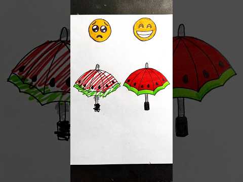 ❤️💚🖤🩶☔||❎🥺✅😁||#shortsfeed #drawing #artscraft #shorts #painting