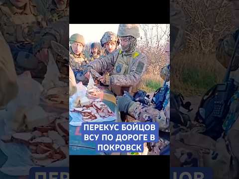 ПЕРЕКУС БОЙЦОВ ВСУ ПО ДОРОГЕ В ПОКРОВСК