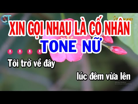 Karaoke Xin Gọi Nhau Là Cố Nhân Tone Nữ ( Em ) Nhạc Sống Beat  Mới || Karaoke Tuấn Kiệt
