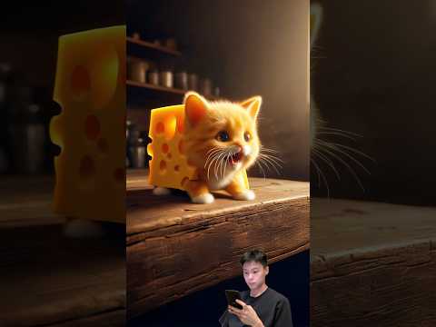 ๐ฑโ๏ธ๐งCheese Kitten Saved By A Giant Cheese Cat!!๐ #cat #animation #cattales