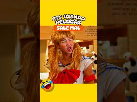 Mira lo que pasó cuando BTS se puso pelucas 😂 #bts #fails #funny