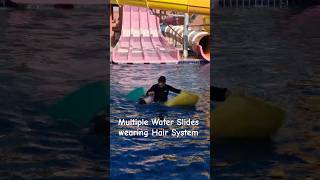 Hair Replacment System Perimeter Bond Testing On Water Slide. Back To Back Slides In Egypt Heat