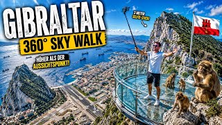 😱 Höher als der Gibraltar Skywalk?! 360° Aussicht mit Affen & Flughafen aus der Luft!