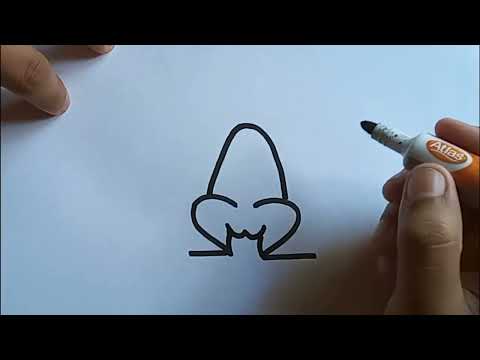 How to draw  a frog from numbers 22 / easy drawing / paintings/ drawings for music / quick draw