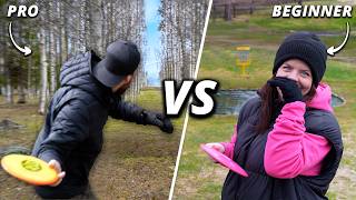 PRO DISC GOLFER vs BEGINNER | One Disc Only Challenge