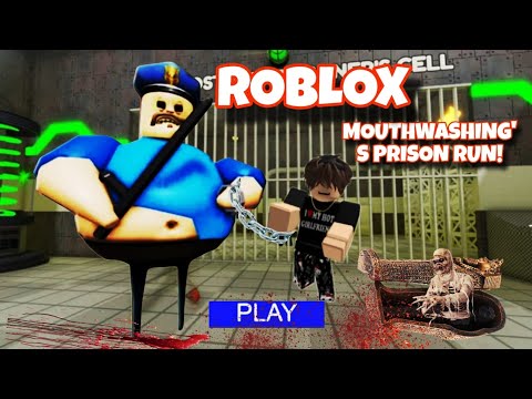 MOUTHWASHING'S PRISON RUN!#roblox #scarryobby