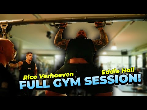 Eddie Hall Rico Verhoevens Full Gym Session