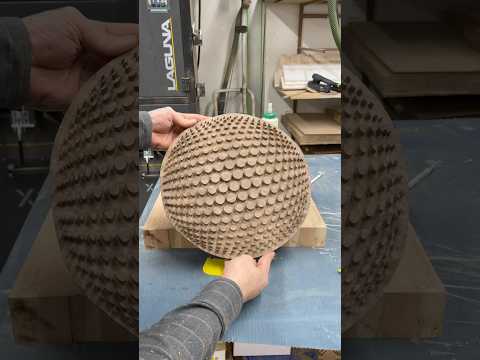 Sphere illusion cutting board made from walnut and cherry. #woodworking #cncwoodworking #onefinity