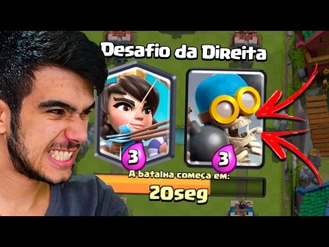 DESAFIO DA ESTRATÉGIA SÓ COM AS CARTAS DA DIREITA NO CLASH ROYALE