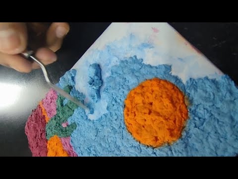 Painting with tissue 🧻paper | Painting with🥶 tissue 🧻paper |