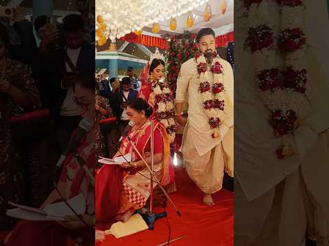 SWETA RUBEL WEDDING || Saat pakhe Badha #swetabhattacharyabridalmakeup #wedding #swetarubel #sweta