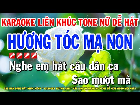 Karaoke Liên Khúc Nhạc Sống Cha Cha Hương Tóc Mạ Non | Tone Nữ