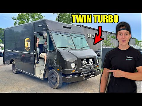 We Put Twin Turbos On A UPS Truck!!!