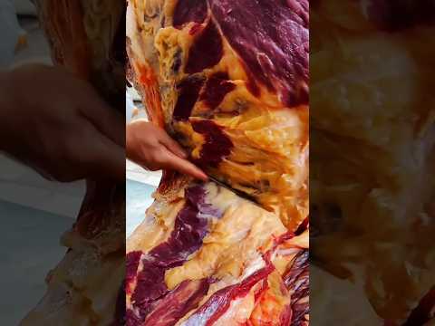 Buffalo meat cutting | Bull/Cow meat cutting | Kurbani korte manus jee sob vul kore #shortvideo #waz