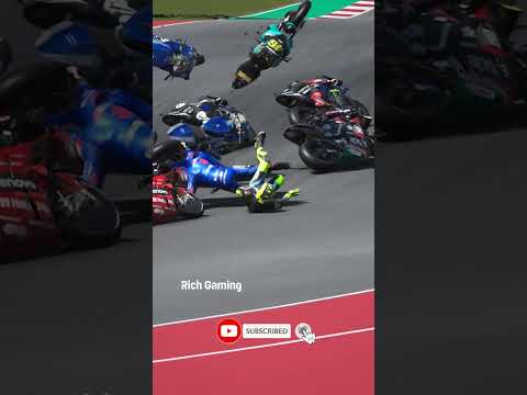 incident at the first corner with Rossi - MOTOGP Funny Crash Compilation