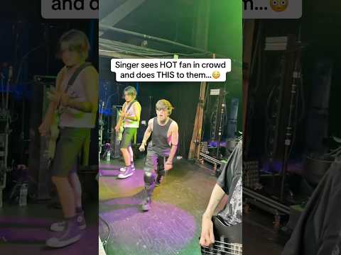 Singer sees HOT fan in crowd and does THIS to them… 😳🫢 #livemusic #concert #emo #rockmusic