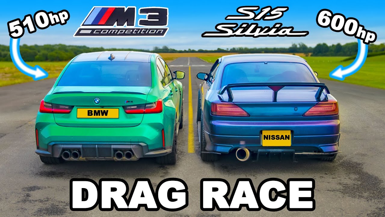 BMW M3 v 600hp Nissan Silvia S15: DRAG RACE