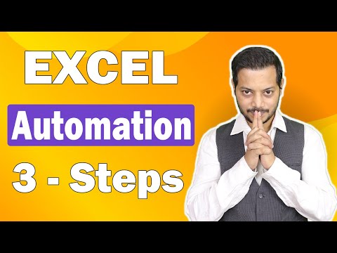 Excel Automation 3 easy steps | Lets automate manual steps in excel