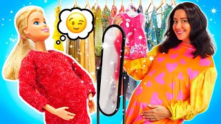 Barriga cresceu!🤰Hora de renovar o guarda-roupa da Barbie!🗄