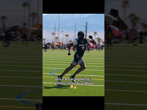 Bro is running for his LIFE🤣‼️ #football #footballshorts