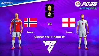 FC 26 PS4 - Norwegia vs Inggris | Perempat Final Piala Dunia FIFA 2026