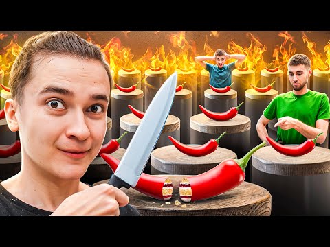 100 слоев еды и 1 торт *едим пока не найдем торт*