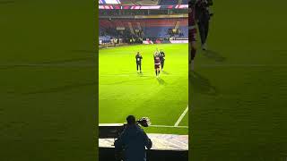 Bowen celebrates with the fans | Bolton 2-3 West Ham