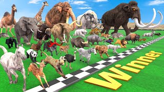 Big Race 30 Wild Animals,Which is the fastest animal? Animal Revolt Battle Simulator