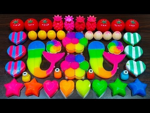 Mixing all my store-bought slime into glossy slime ! Satisfying slime videos !!!