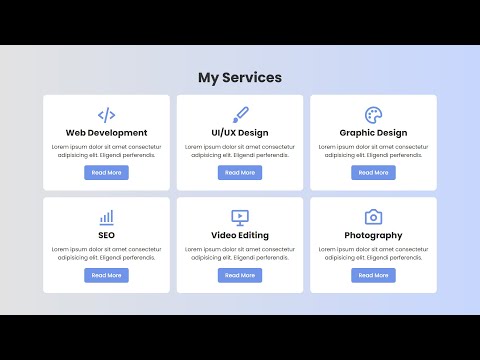 Responsive Service Box Using CSS Grid Layout | Service Section HTML CSS